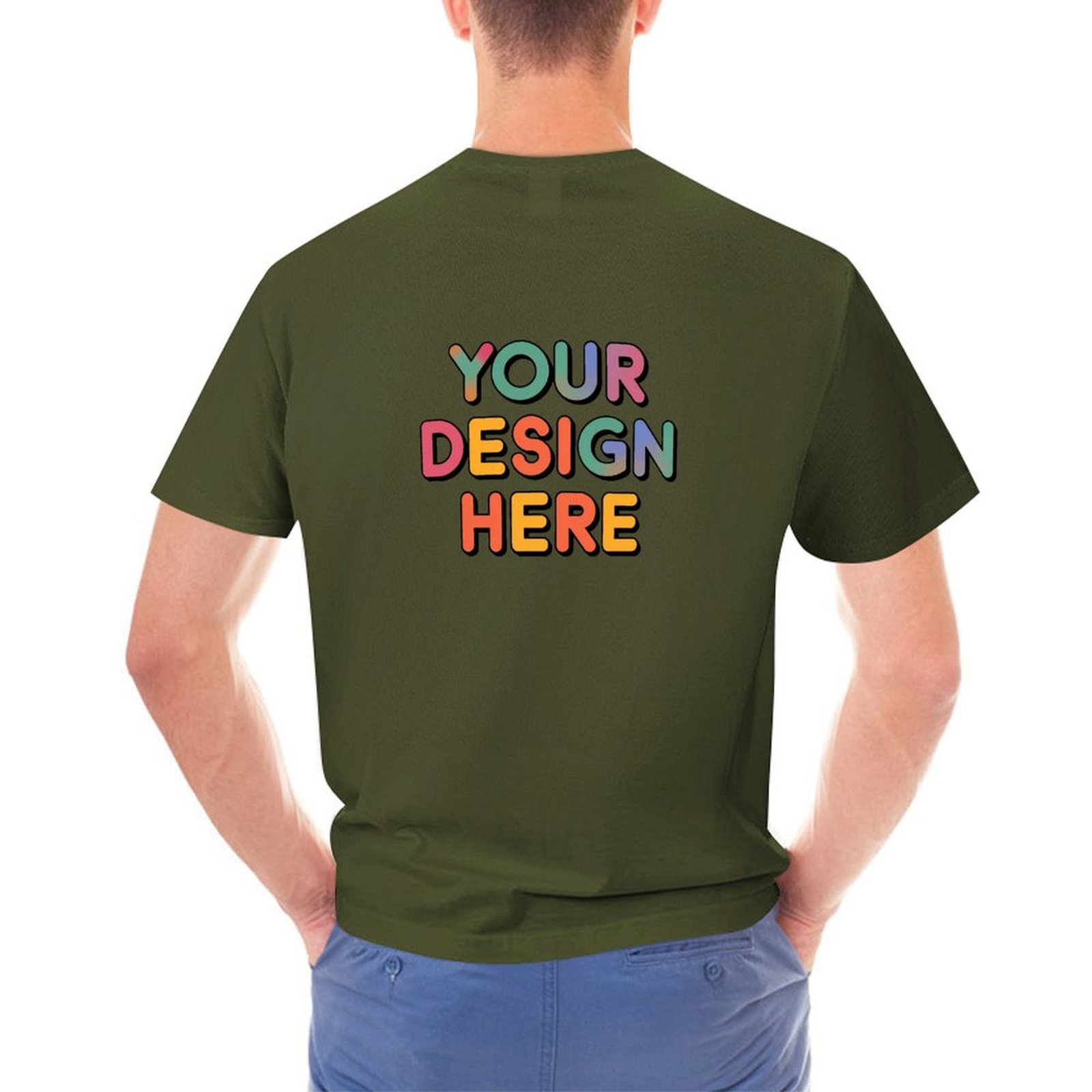 Customized Men’s T-Shirt Back Print in Pure Cotton