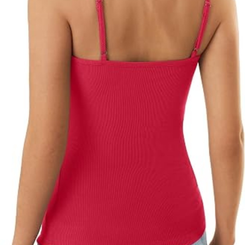 Womens Lace Tank Top Adjustable Spaghetti Straps Ribbed Camisole Tops