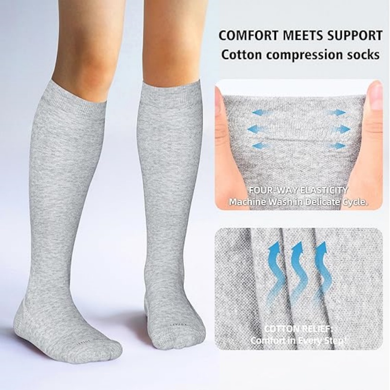 LUNULA Cotton Compression Socks for Women&Men