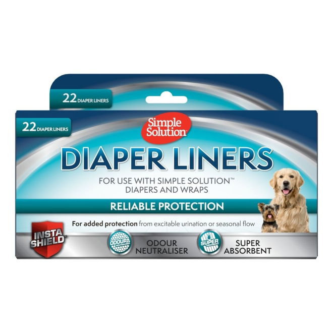 Simple Solution Diaper Liners til Hund 22-pk