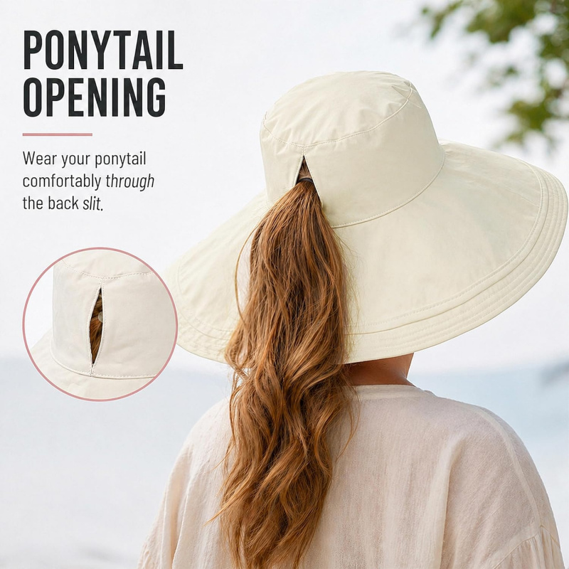 Wide Brim Sun Hat for Women