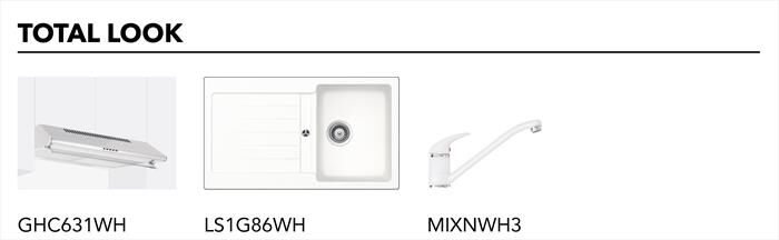GLEM GAS - Piano cottura a gas GTL64WH 4 fuochi 58,5cm-Bianco