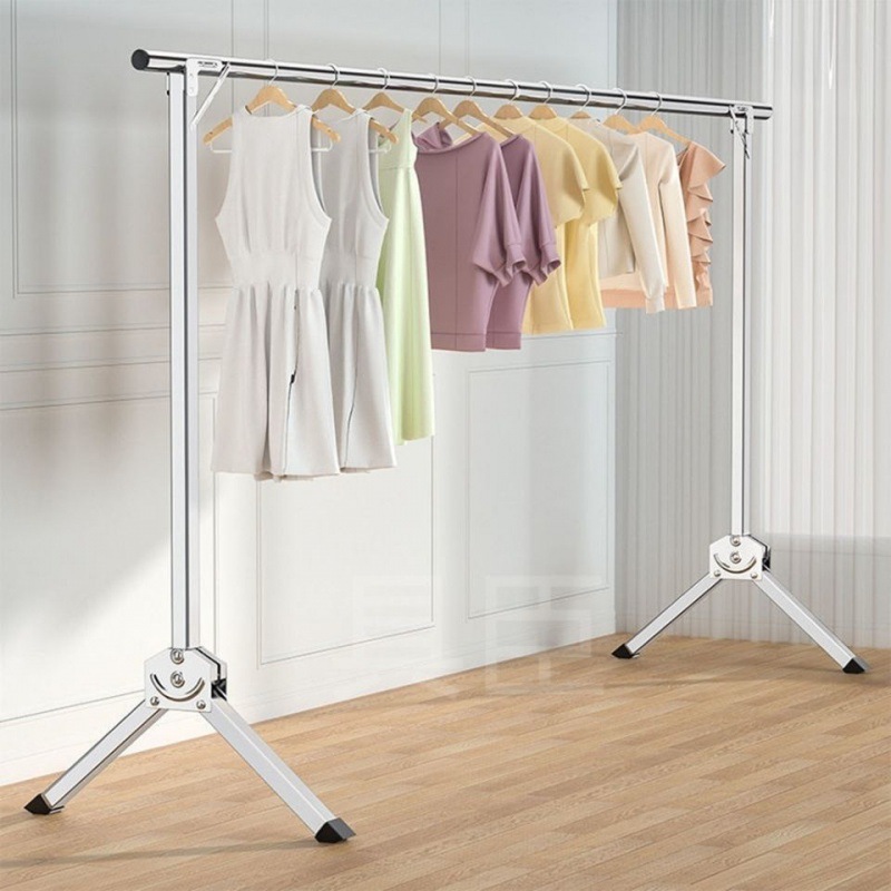 Single-Pole Clothes Drying Rack Floor-Standing Foldableable Retractable Clothes Drying Rack Foldableing Indoor and Outdoor Bedroom Clothes Rack