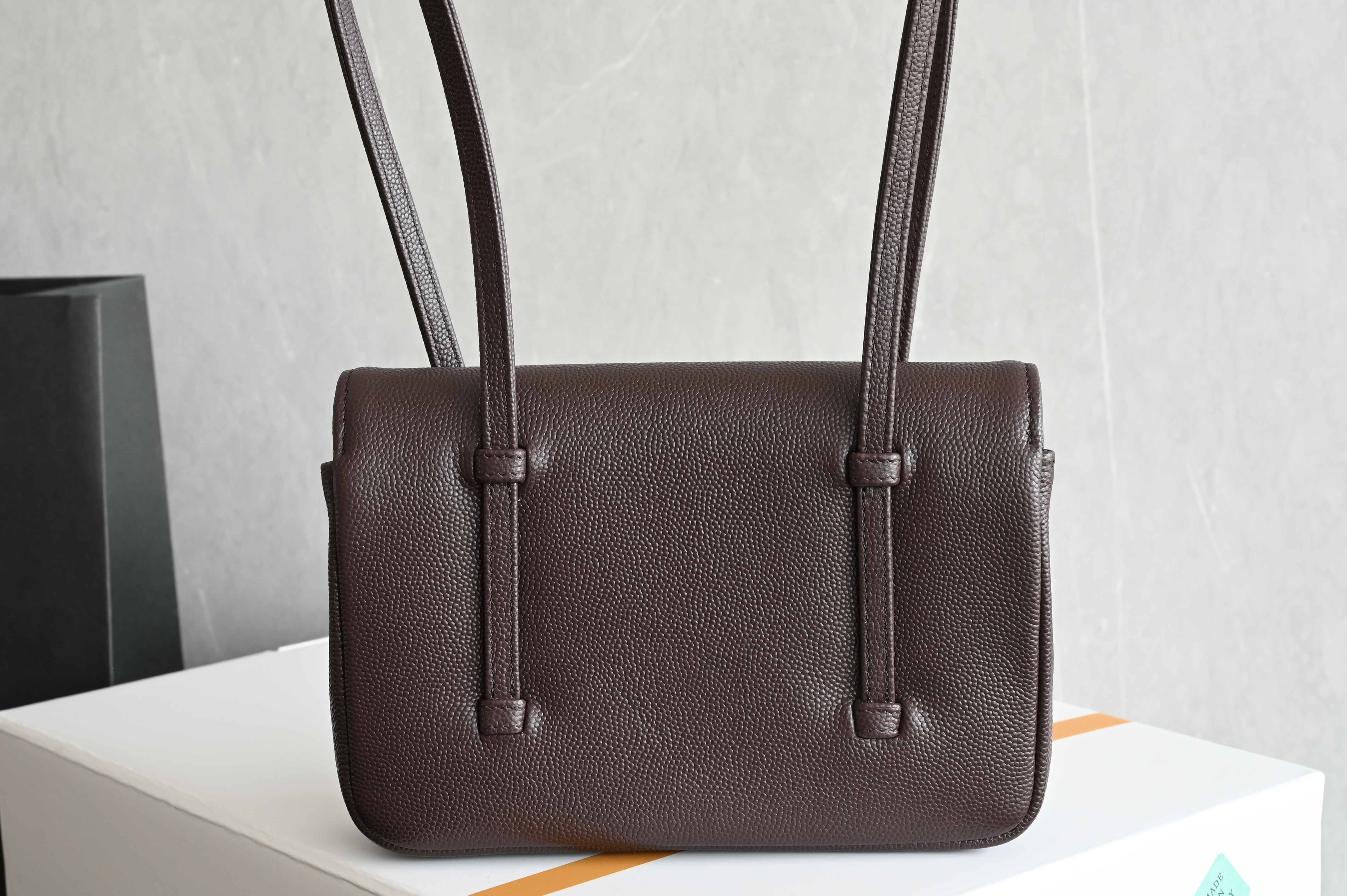 26P Pre-Collection Preppy Coco Small Flap Bag (AS6130) in Dark Burgundy Grained Shiny Calfskin (Caviar) with Gold-Tone Hardware - Mocuir