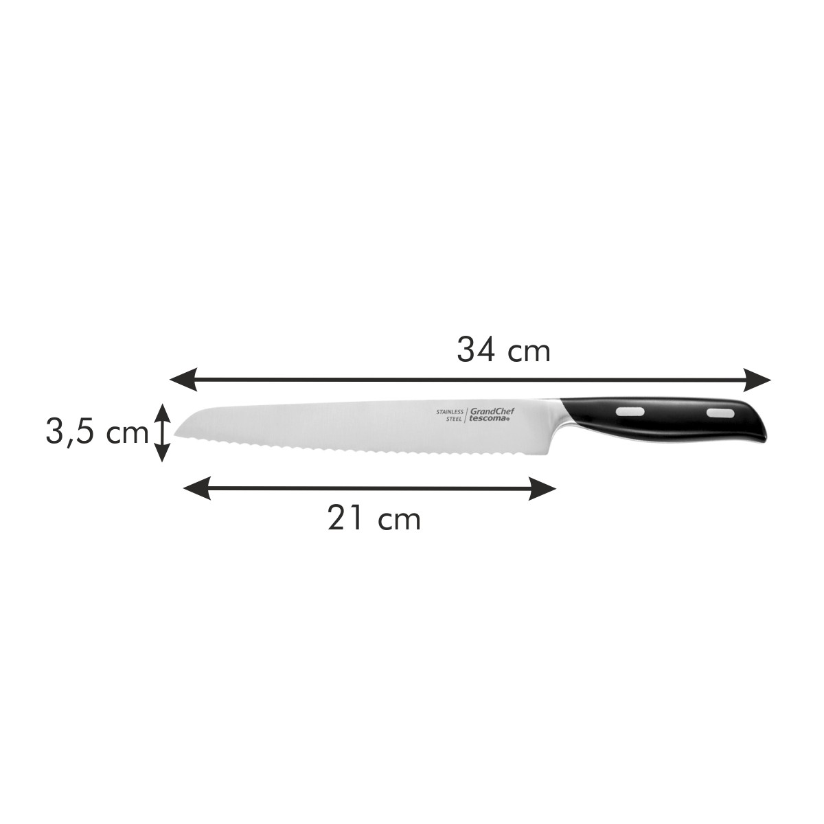 Nůž na chléb GrandCHEF 21 cm