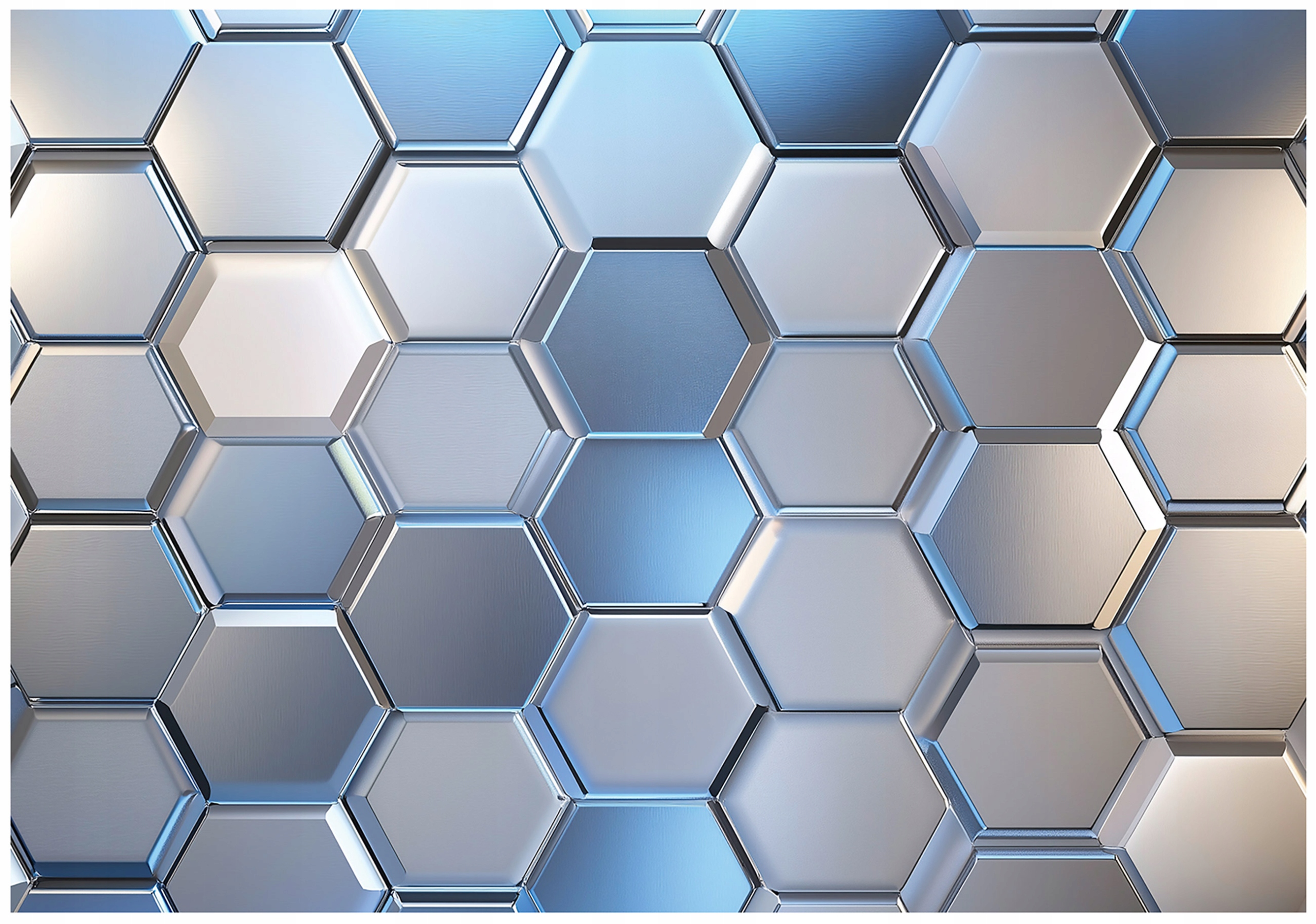 Wall mural for boys, 3D hexagons, wallpaper for a child's room,