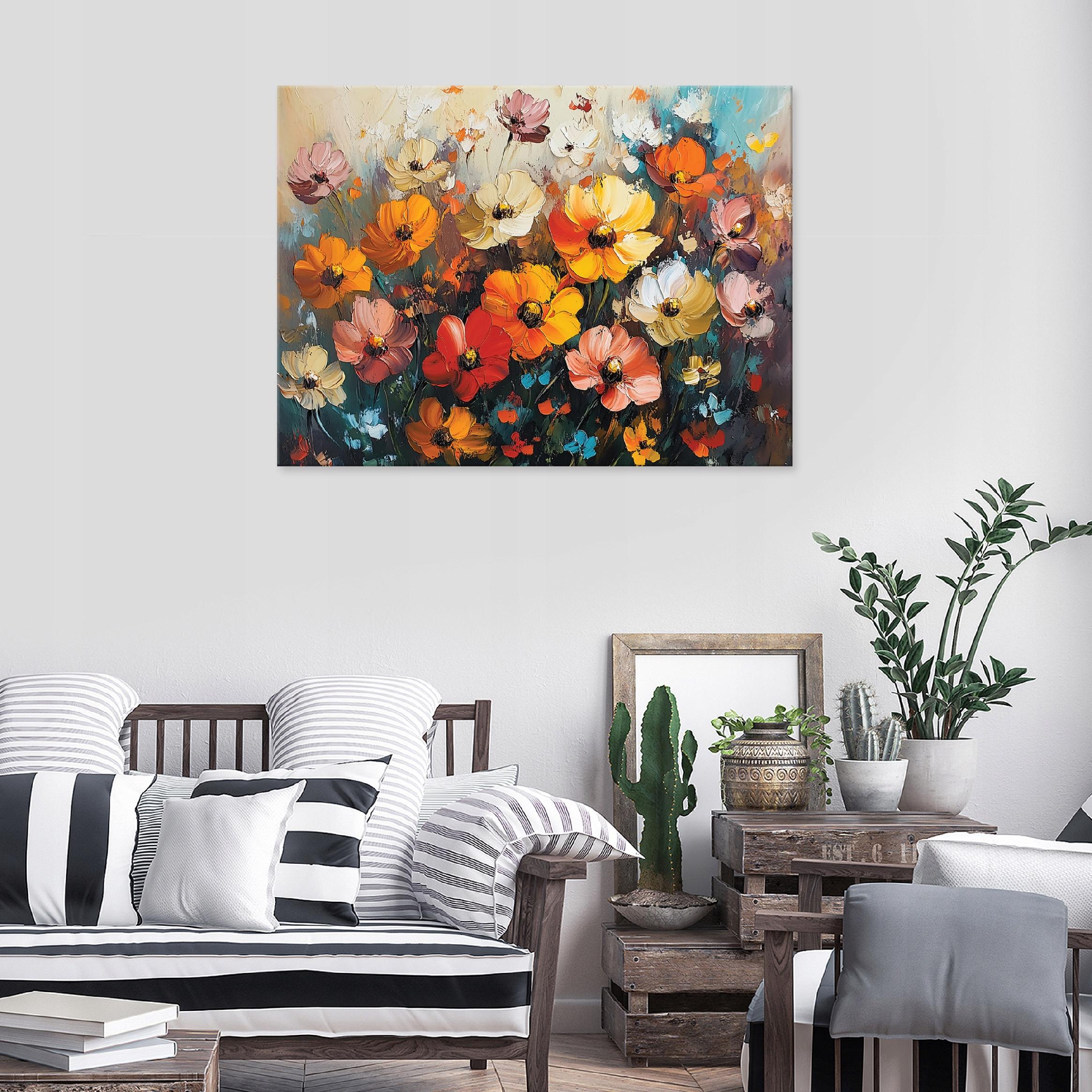 Field flowers painting, pastels for the bedroom, living room, kitchen, on canvas, 40x30