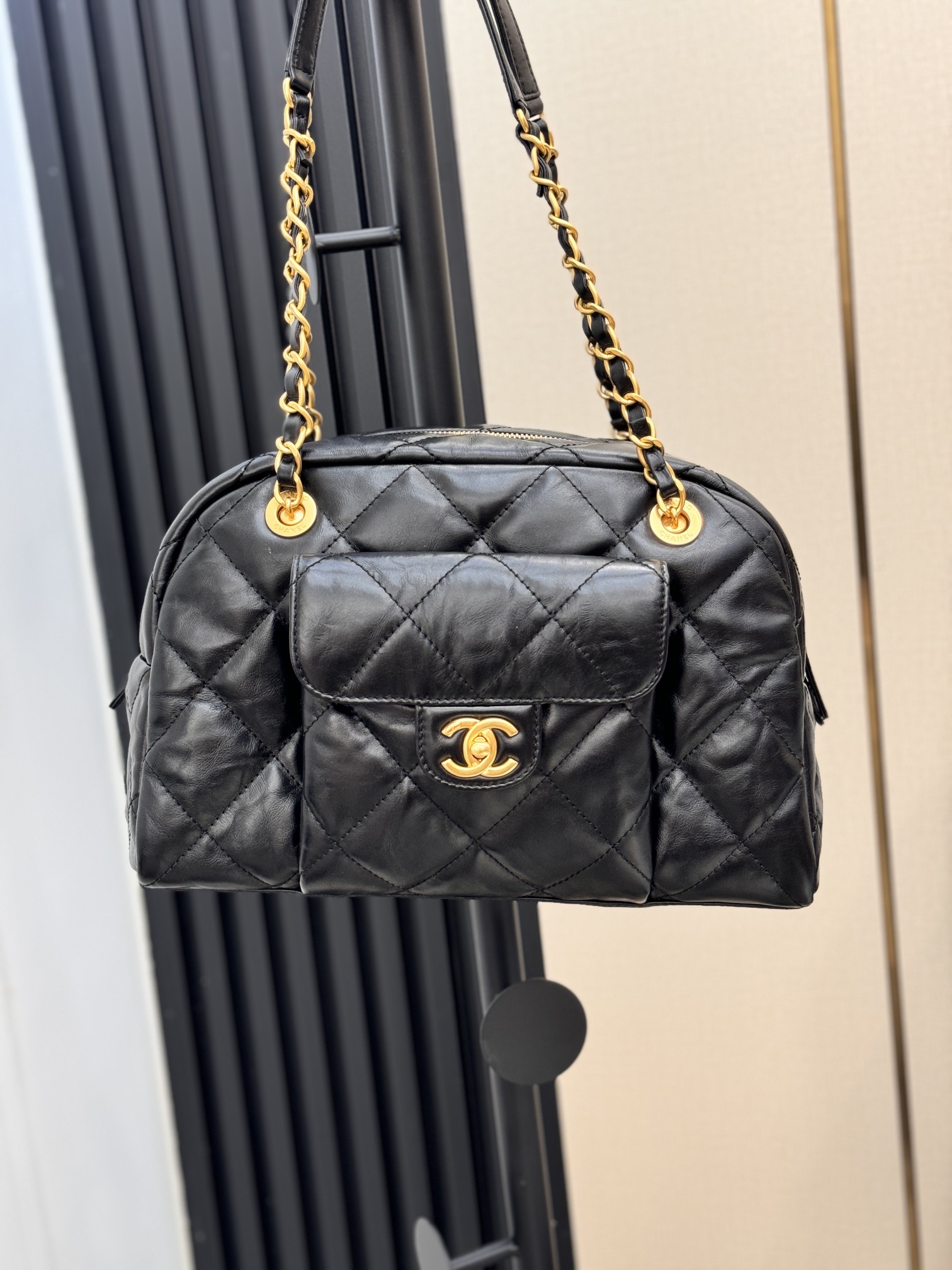 24B Trendy CC Bowling Bag - Mocuir