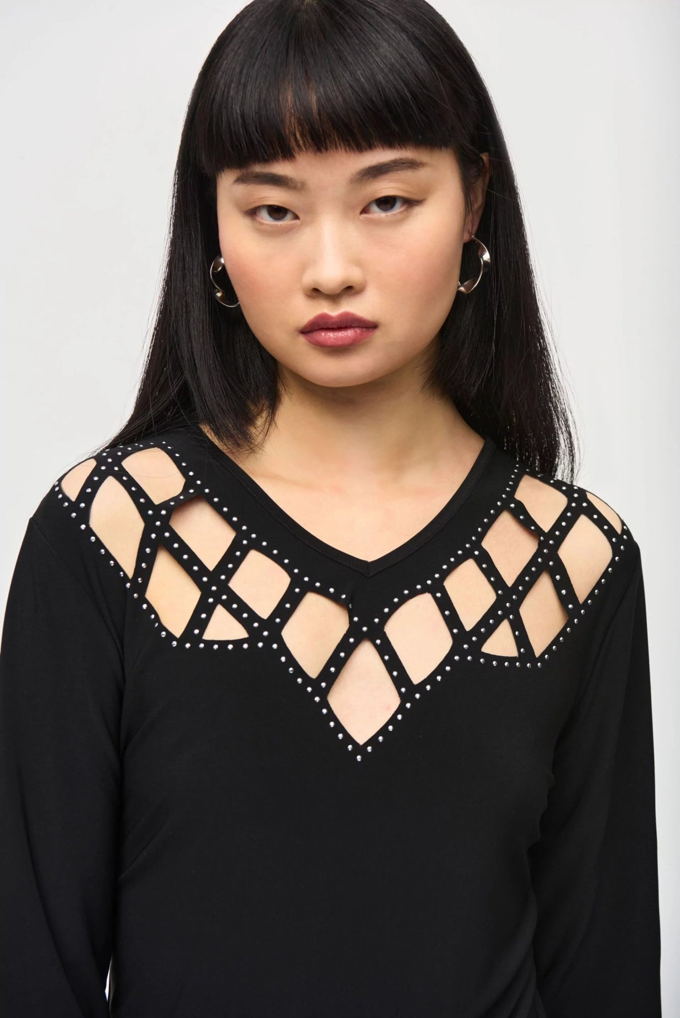 Dot Key Silky Knit Top‌