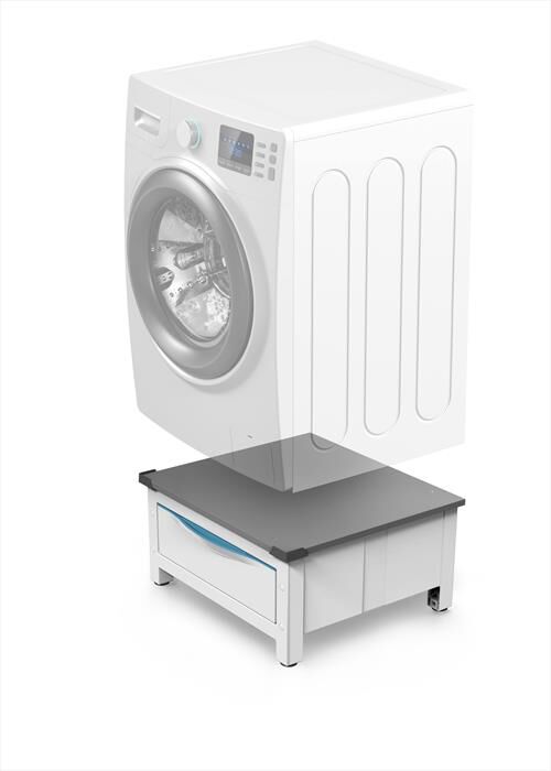 MELICONI - BASE SPACE EXTRA-Struttura bianca, ripiano grig