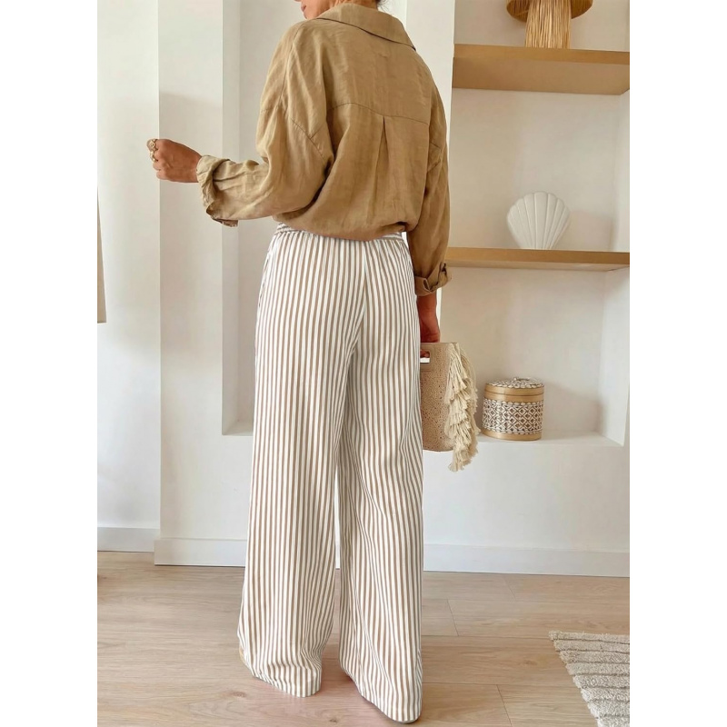 Women Casual Drawstring Elastic Waist