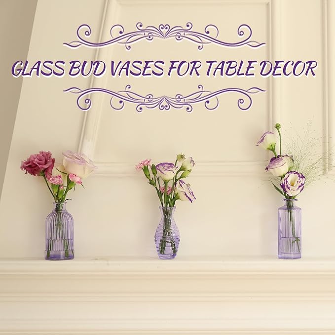 VASEA Glass Bud Vases Set of 12