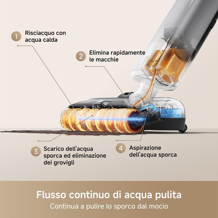 MOVA - Scopa ricaricabile X4VIMPRO-Nero / Oro