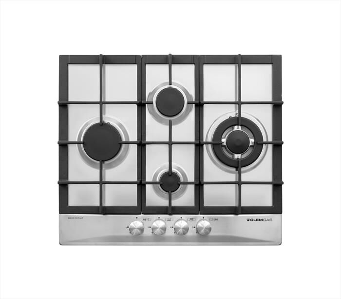 GLEM GAS - Piano cottura a gas GT645HIX- 58,5cm-Acciaio Satinato