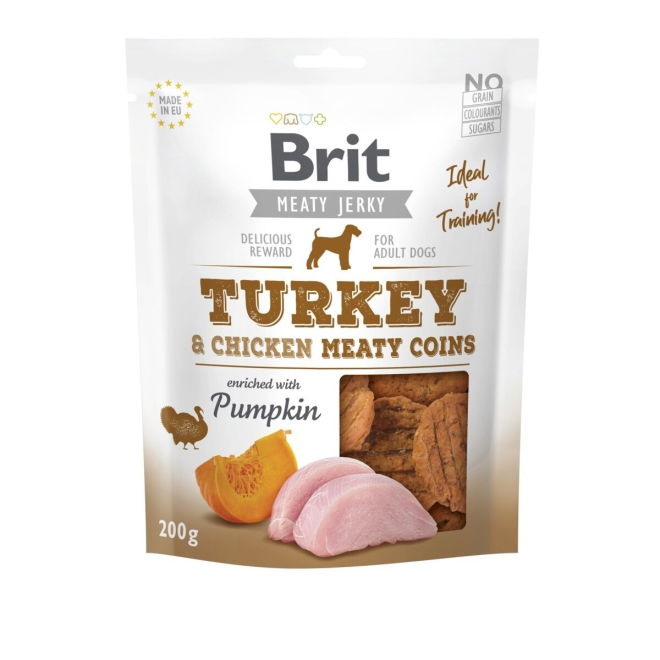 Brit Care Meaty Jerky Coins Turkey