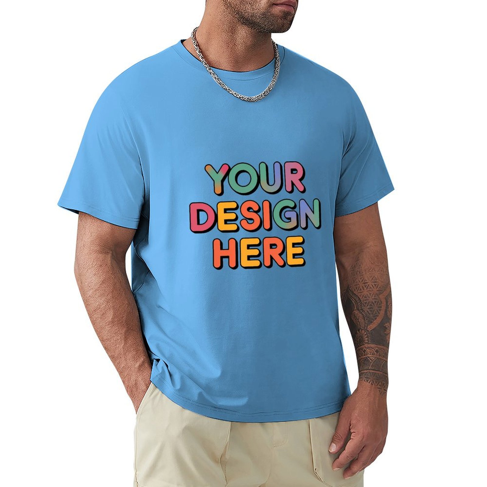 Personalized Custom Men’s Exquisite Craftsmanship 150g Front Print Tee
