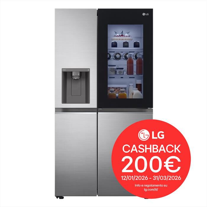 LG - Frigorifero side by side GSXV80PZLE Classe E 635 l-Inox