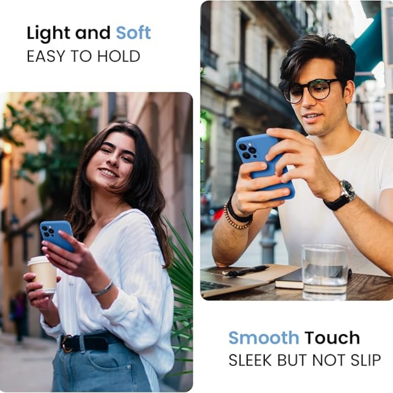 CASEOLOGY Silicone Upgraded [Camera Protection] Phone Case with [2 Screen Protectors]