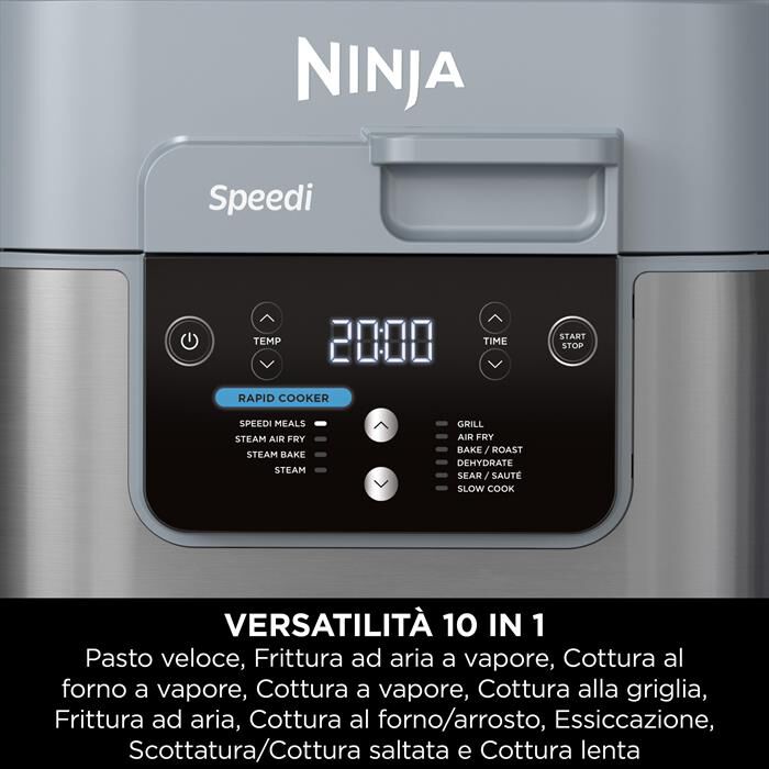 NINJA - Rapid cooker-friggitrice aria Speedi ON400EU-grigio