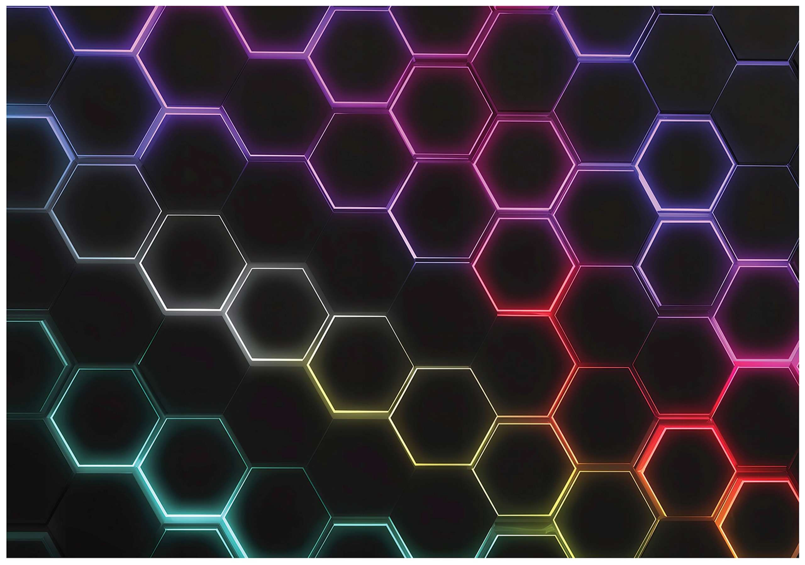 3D hexagon gaming wall mural for children's room
