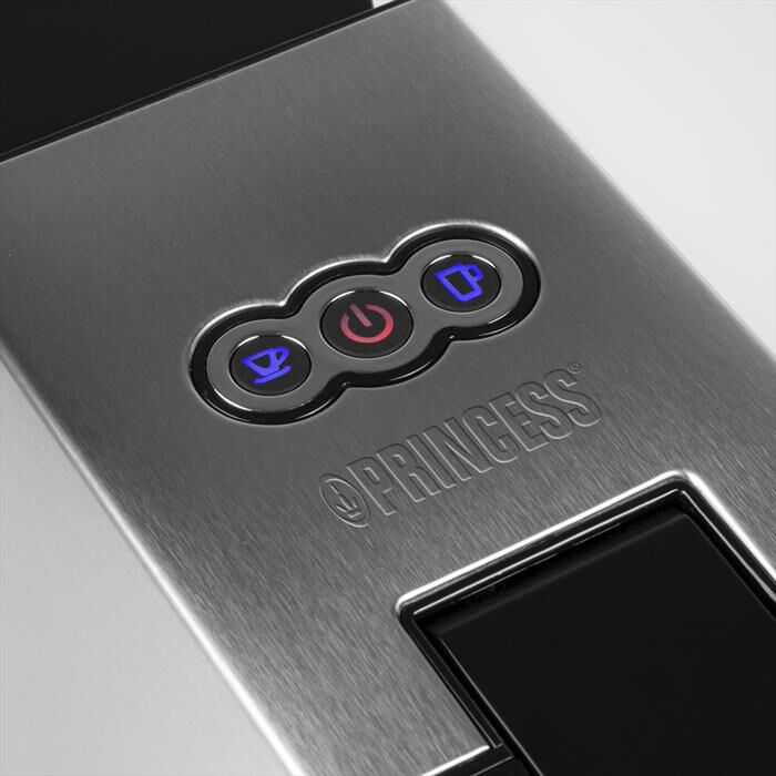 PRINCESS - Macchina da caffè a Capsule Nespresso 249451-nero/acciaio