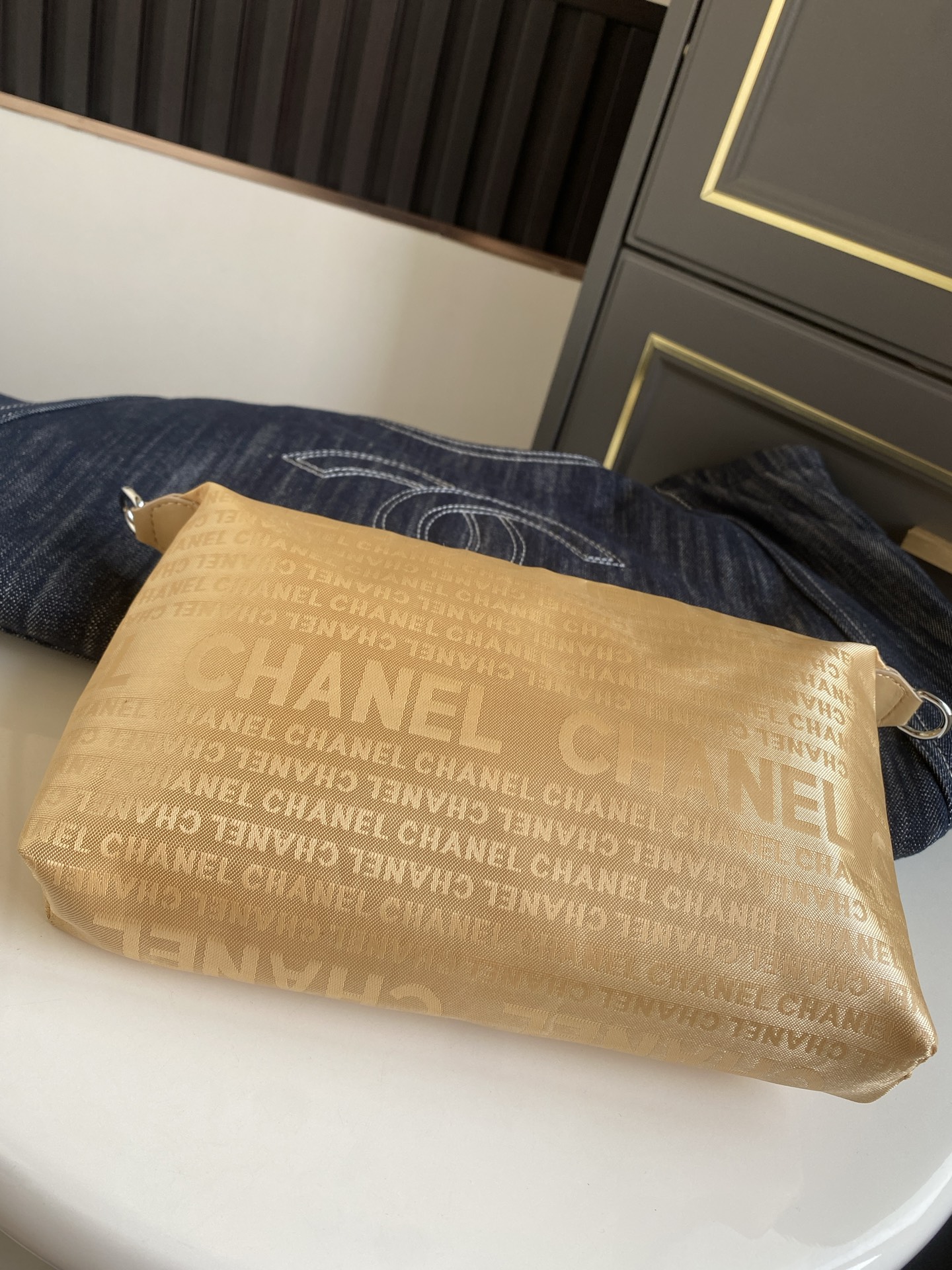 Large Hobo Bag in Denim（Classic Blue Denim） - Mocuir