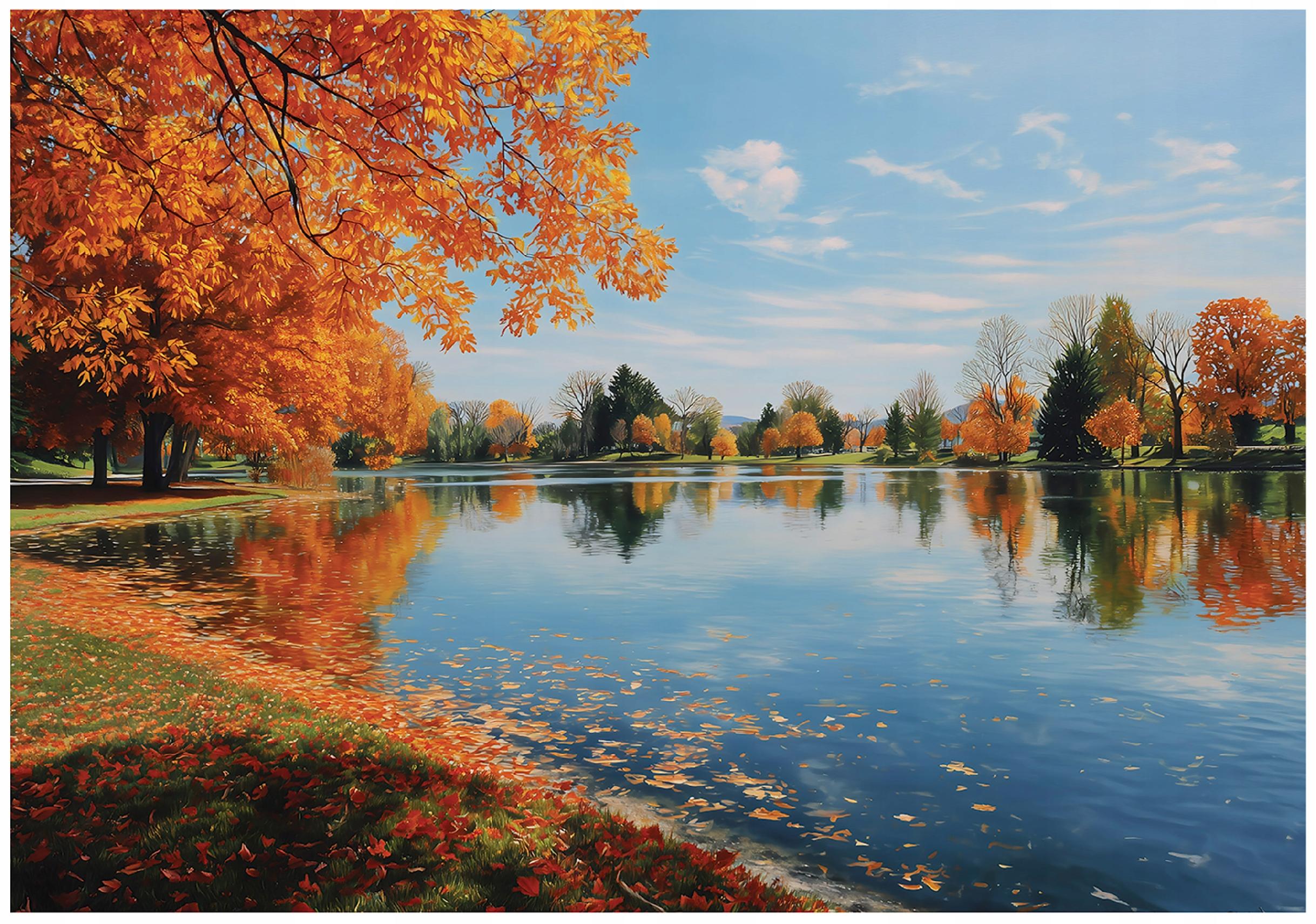 Wall mural forest lake nature bedroom living room wallpaper non-woven