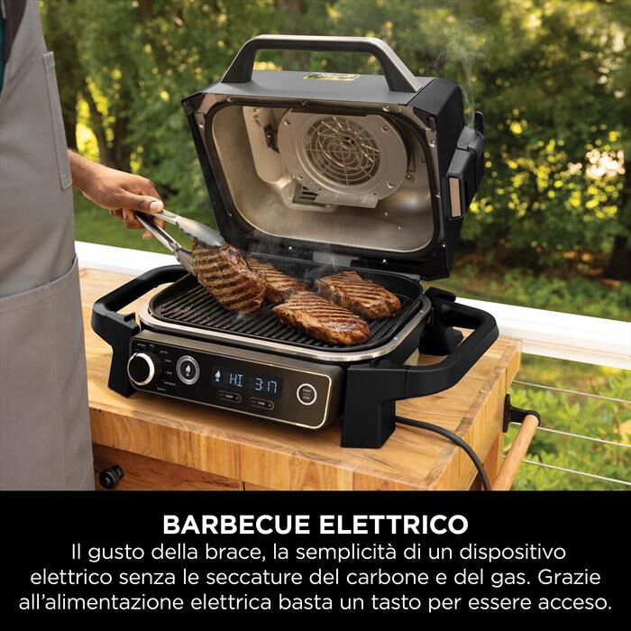 NINJA - BBQ elettrico Woodfire+affumicatore OG701EU-nero