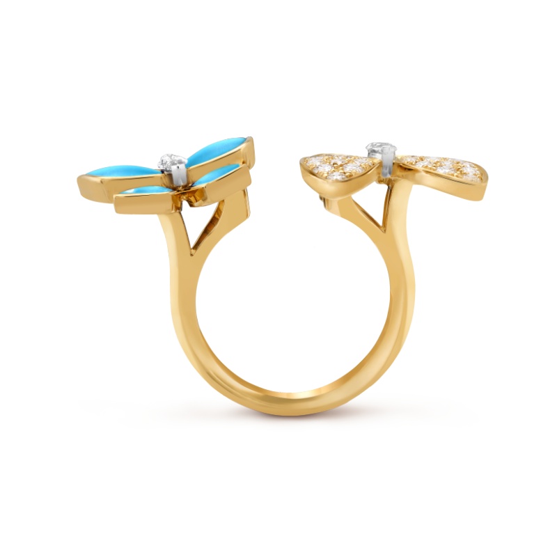 Two Butterfly Between the Finger ring