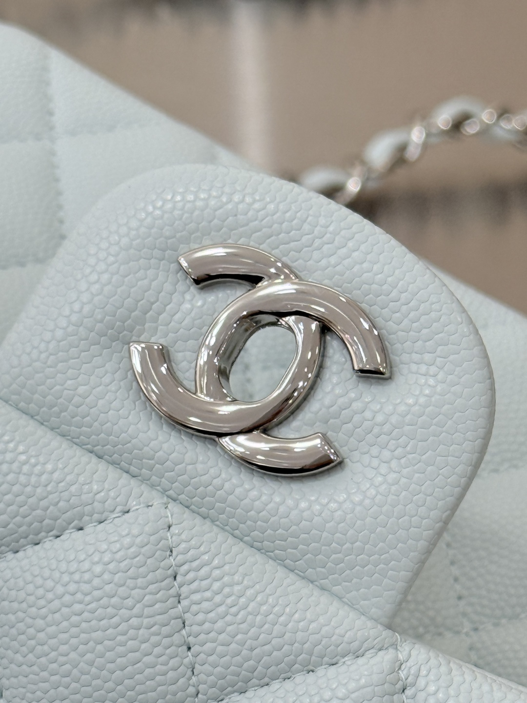 Mini Classic Flap Handbag（Light Teal） - Mocuir