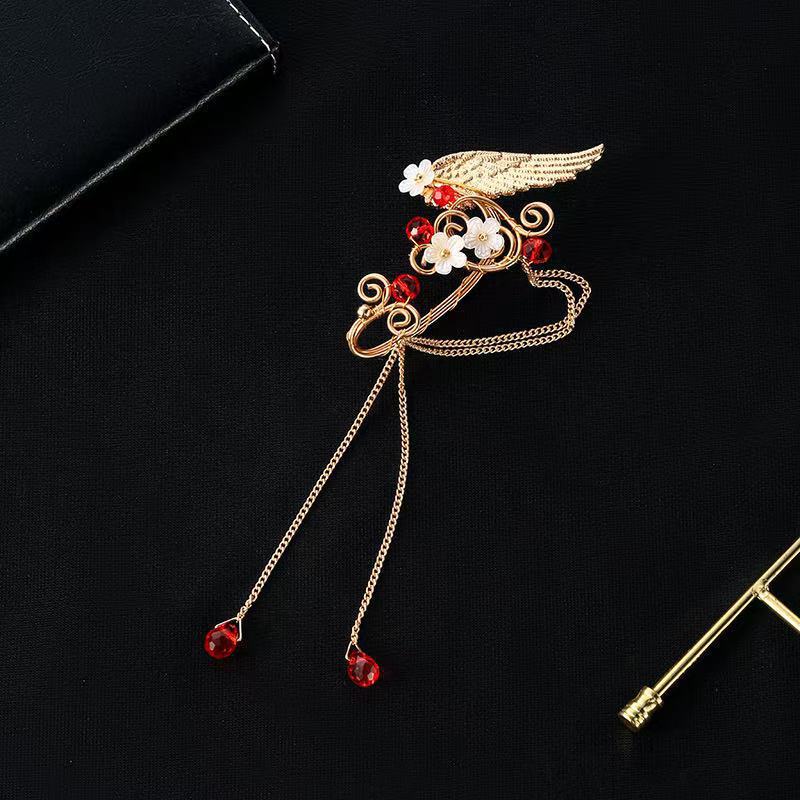 Earclip retro earrings tassel earrings