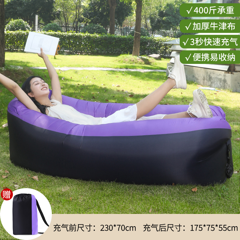 Outdoor Lazy Inflatable Sofa Air Mattress Nap Internet Popular Air Cushion Bed Folding Single Person Portable Camping Chair