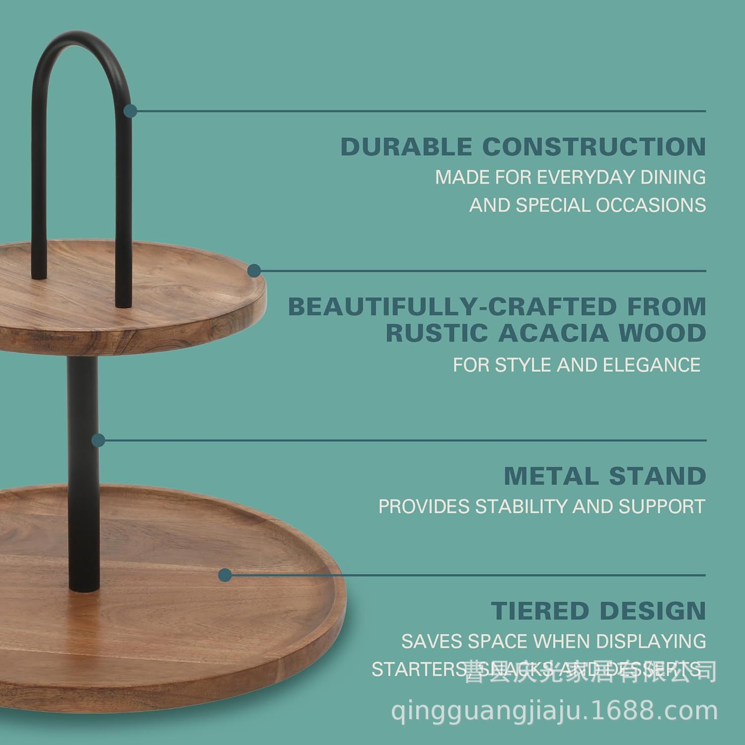 Western-style wooden bread steak tray desktop fruit cake set plate household wooden dim sum round plate