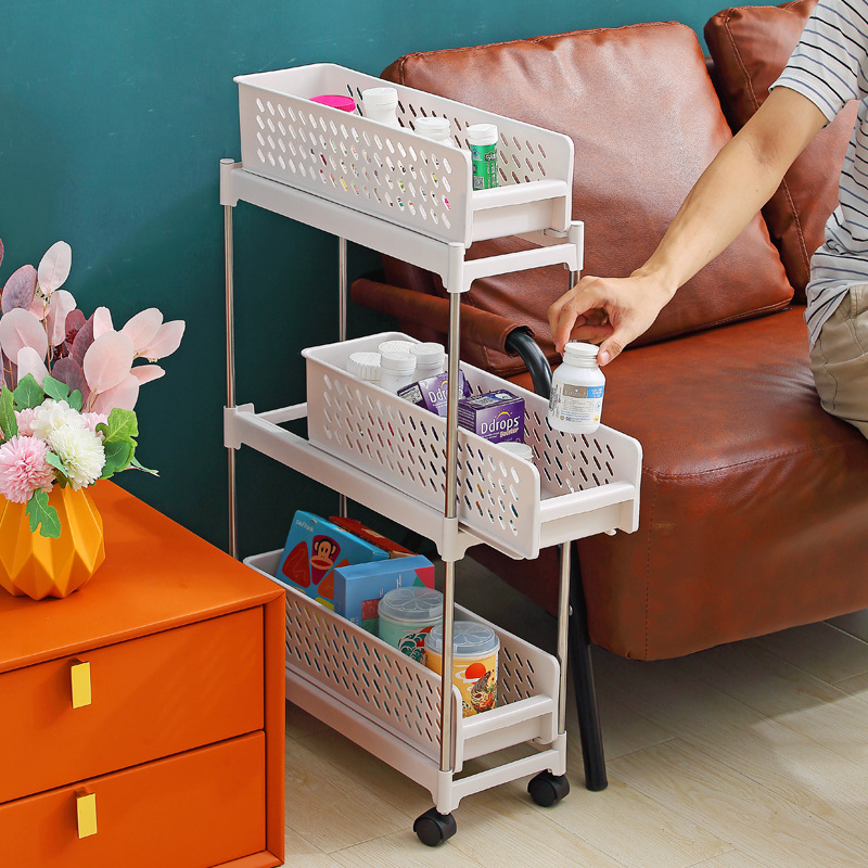 Kitchen Storage Rack Cart Bathroom Gap Pull-out Storage Rack Bathroom Floor Multi-layer Storage Rack