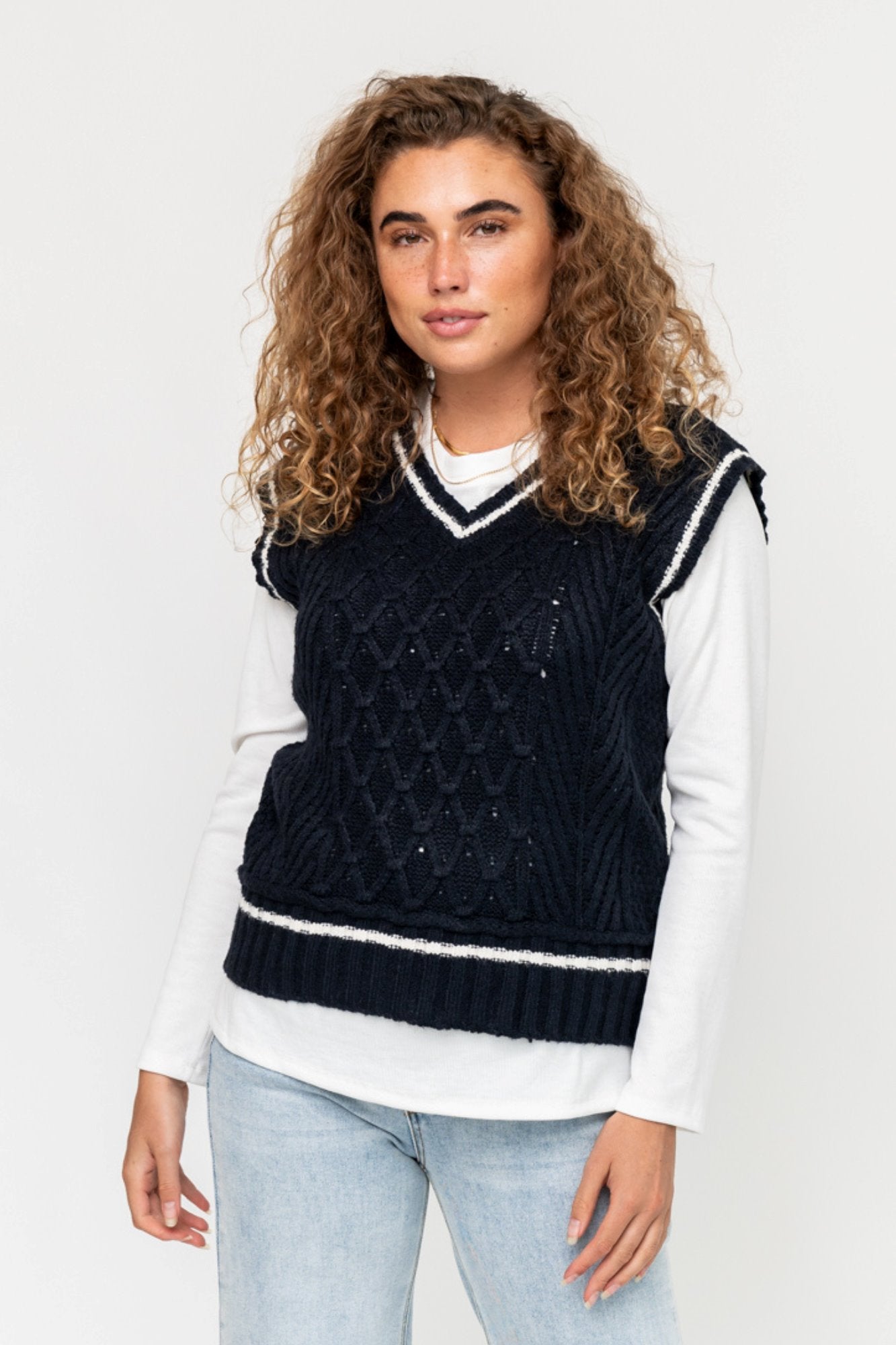 ‌Cable Cloud Relaxed Vest