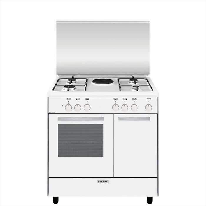 GLEM GAS - Cucina a gas ed elettrica AR856EX Classe A-Bianco