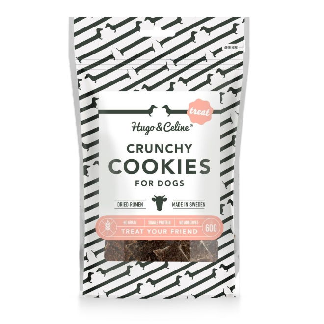 Hugo&Celine Crunchy Kjeks Storfevom, 80 g