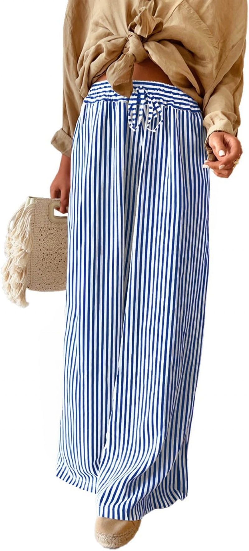 Women Casual Drawstring Elastic Waist