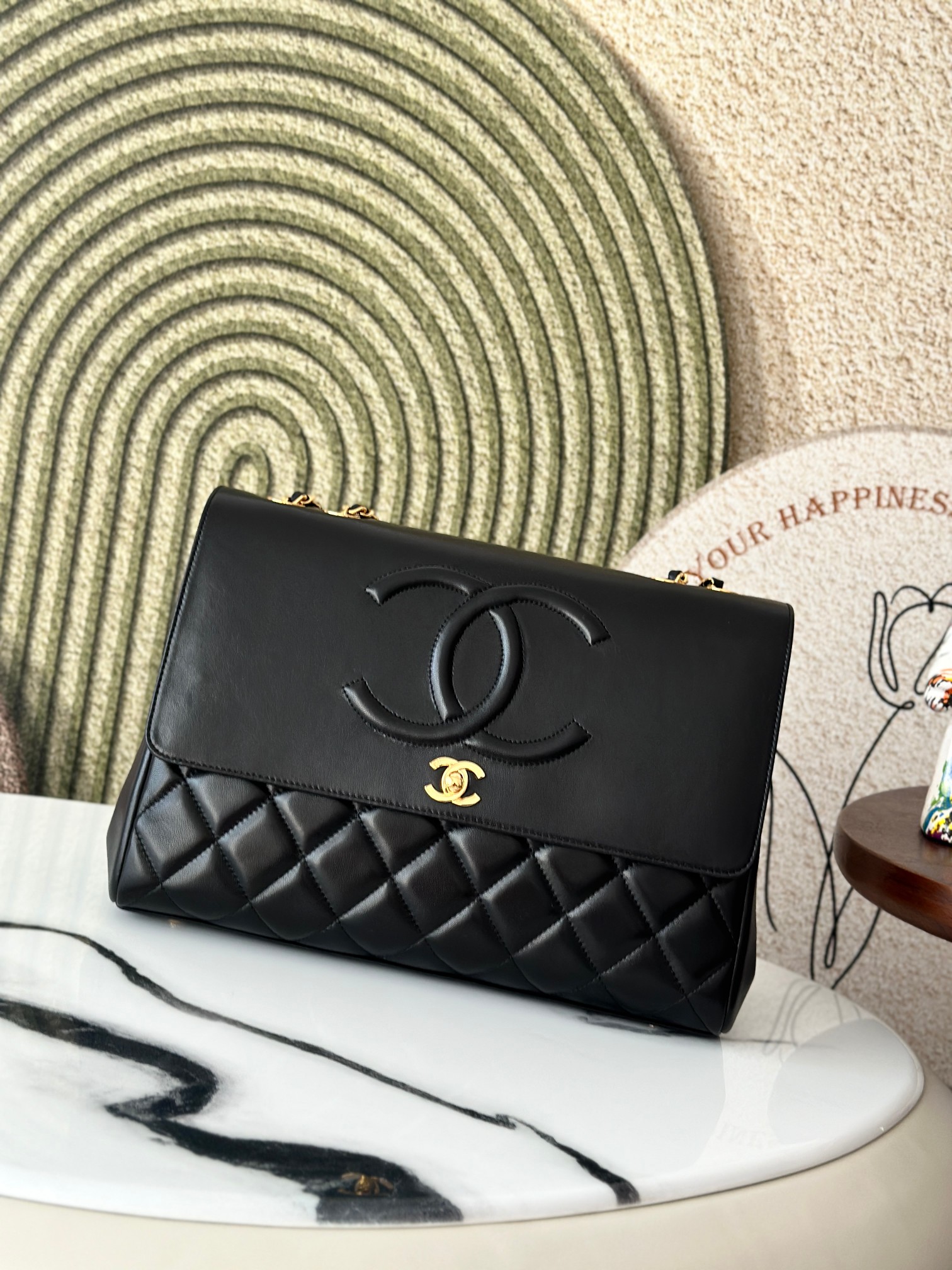 25C/26C Vintage Large CC Flap Bag - Mocuir