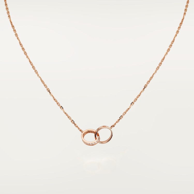 LOVE pendant, half-paved