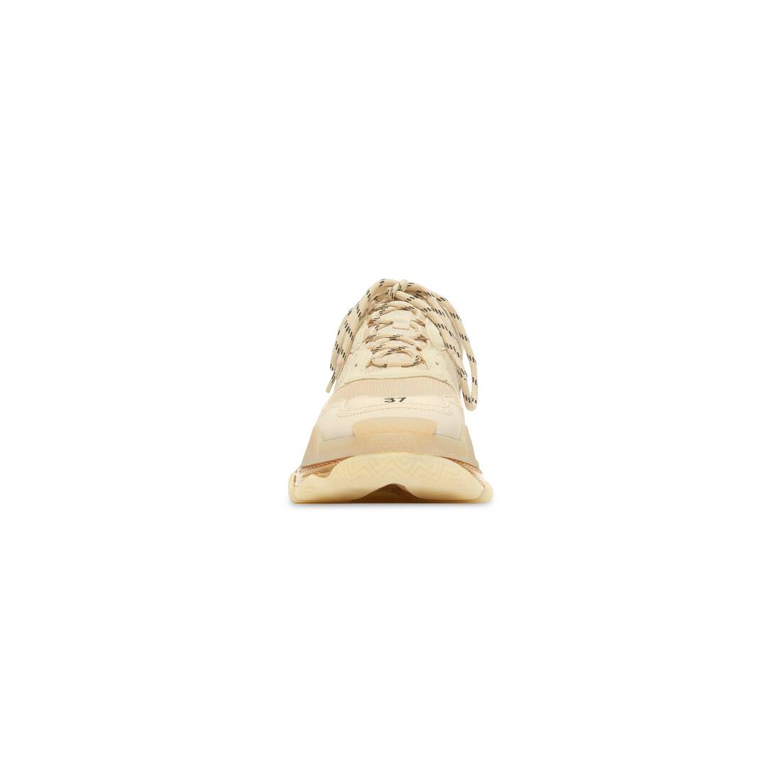 Womens Triple S Clear Sole Sneaker in Beige