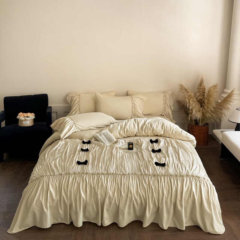 Skin-friendly cotton princess wind four-piece suit