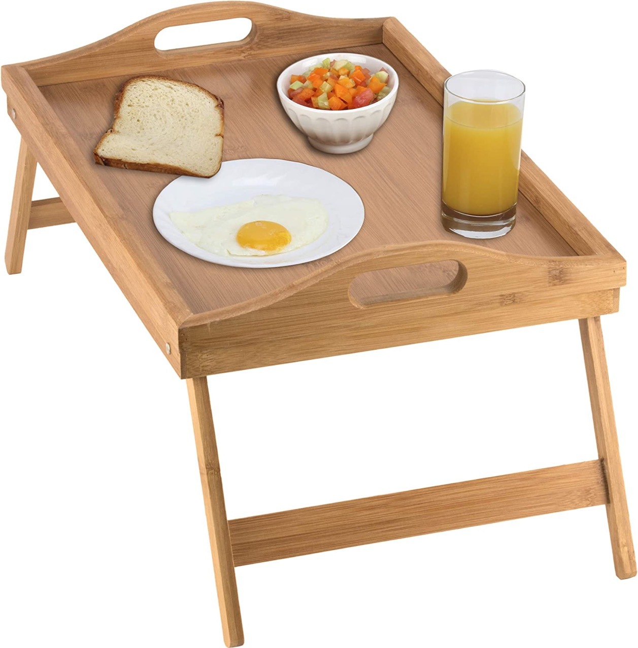 Bamboo foot tray breakfast tray fruit folding bed rectangular Japanese teahouse hotel tray