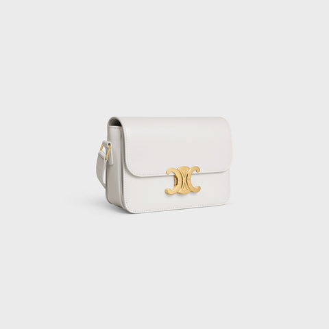 TEEN TRIOMPHE BAG IN SHINY CALFSKIN WHITE
