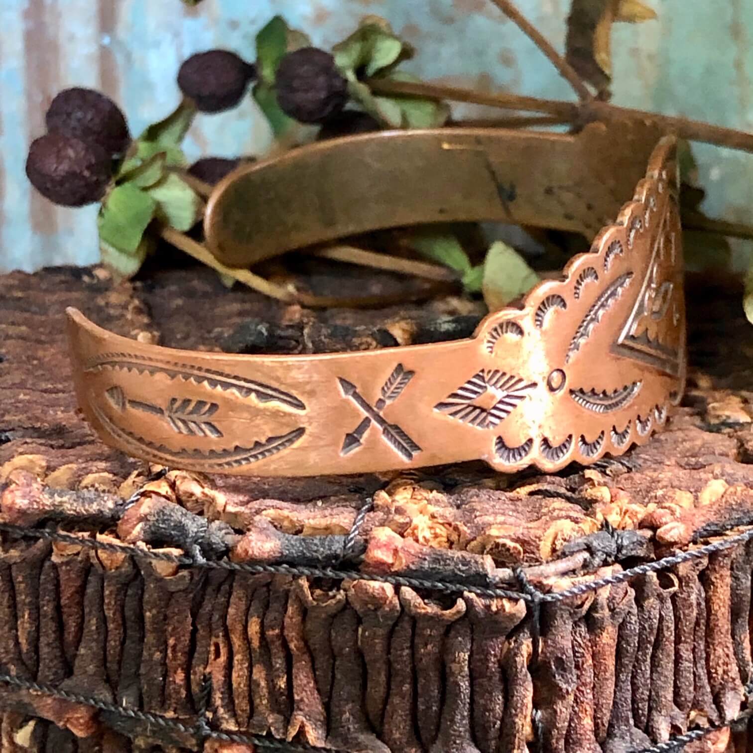 Solid Copper Indian Bracelet by Bell Trading Post
