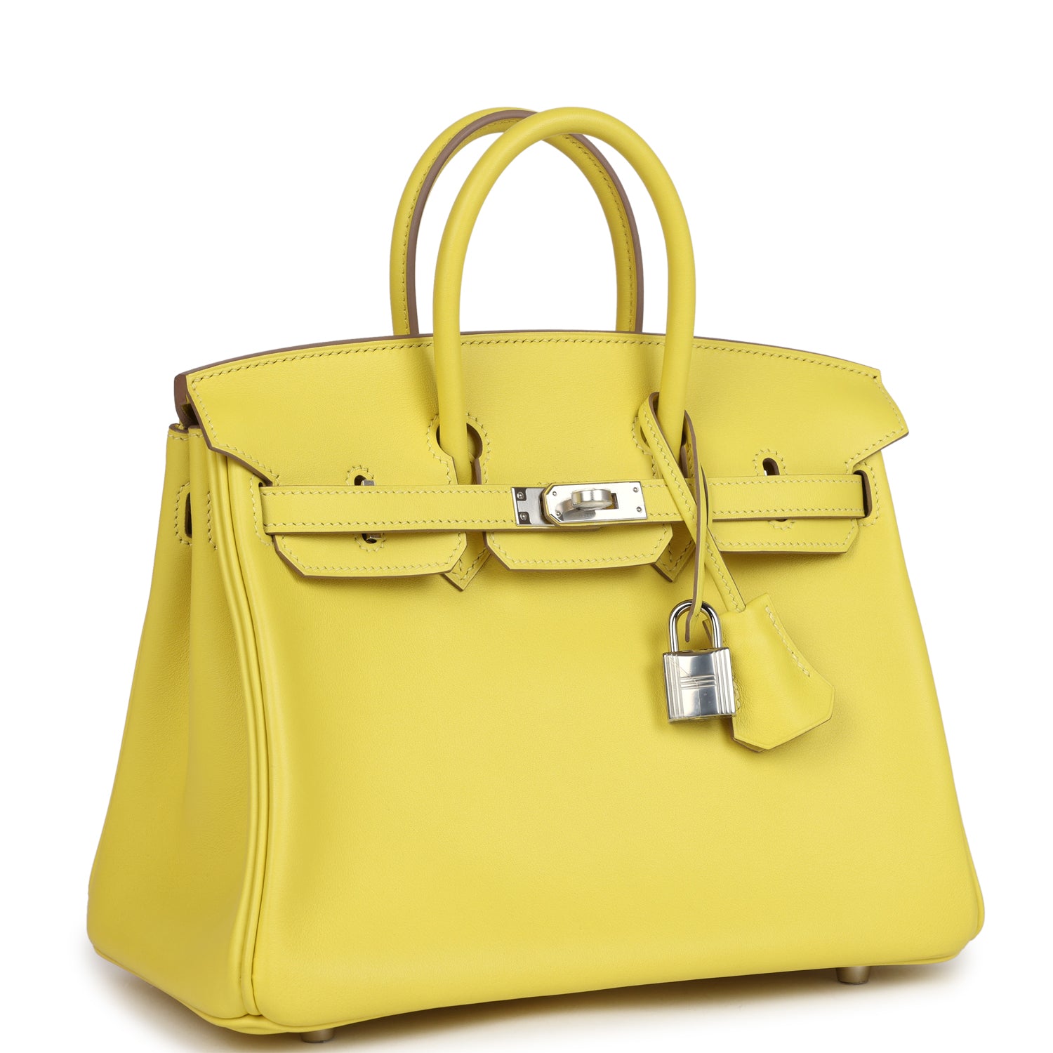 Birkin 25 Lime Swift Palladium Hardware