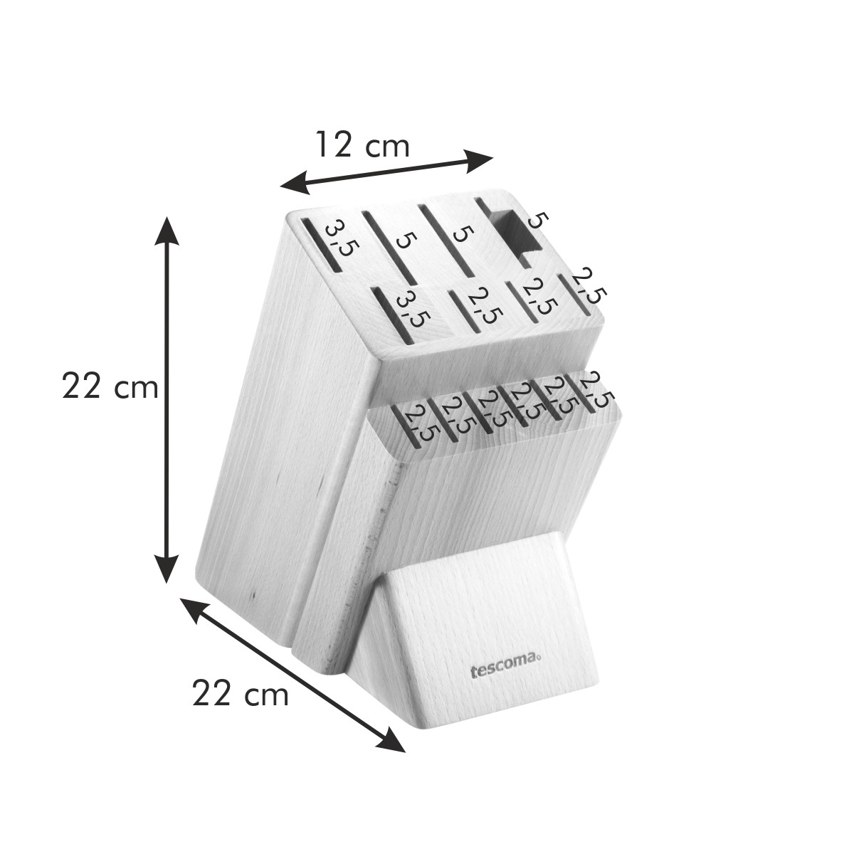 Blok NOBLESSE pro 14 nožů, nůžky na drůbež / ocílku