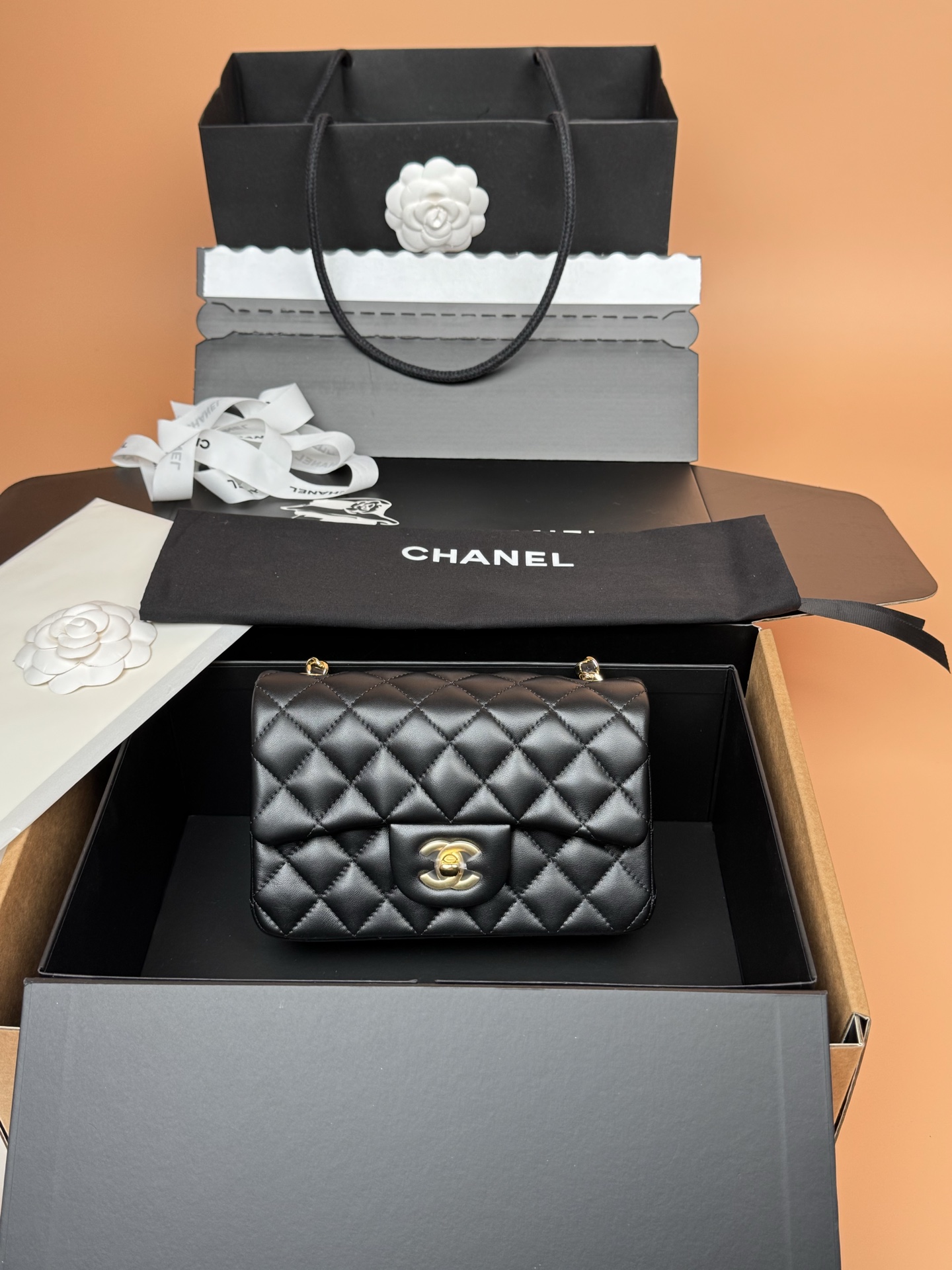 Classic Flap Mini（Gold LOGO) - Mocuir