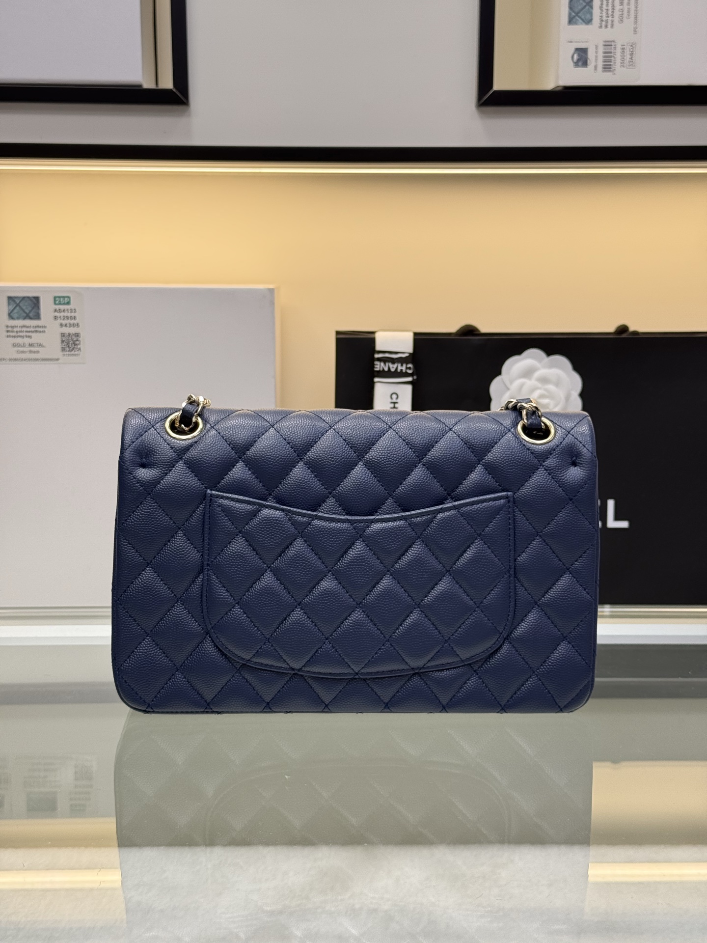 Classic Flap Bag（Navy Blue） - Mocuir