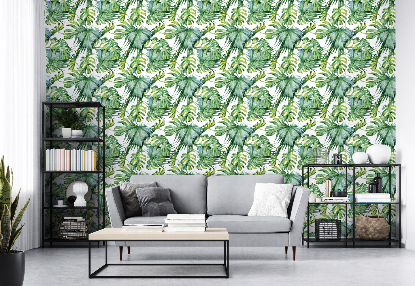 Monstera leaf wallpaper